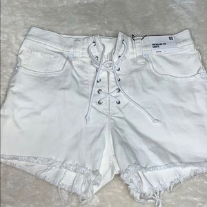 White Jean shorts